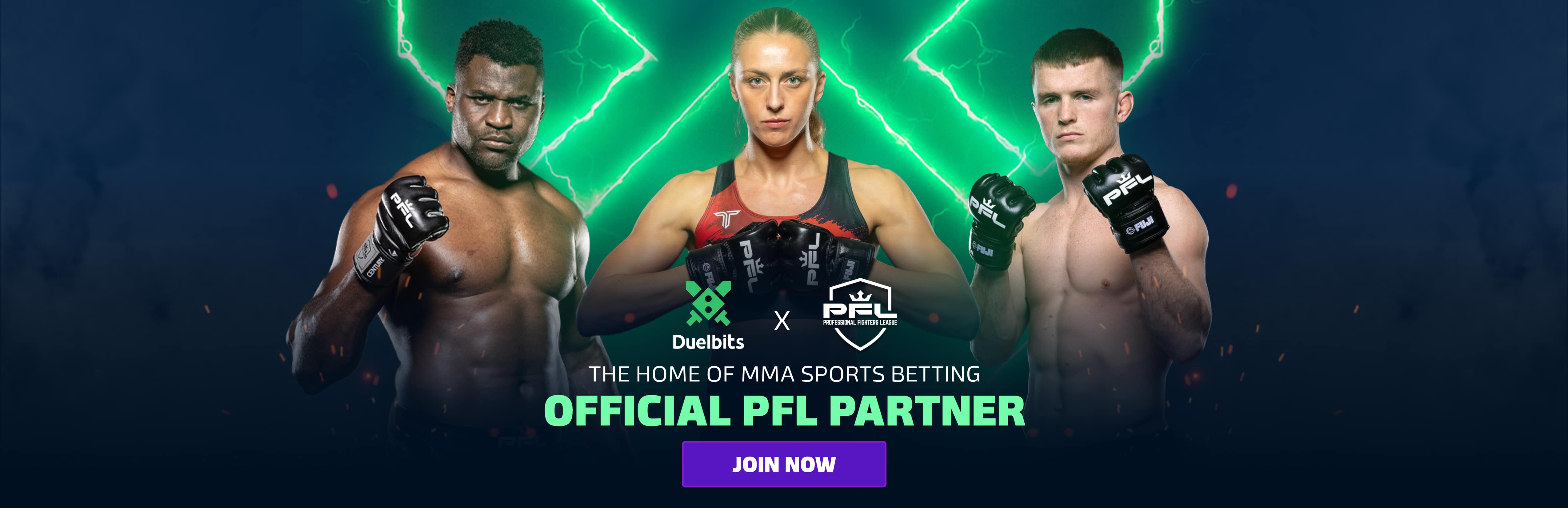 Duelbits × PFL — Official partner banner